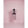 Rose Lace Colour-Block Midi Dress