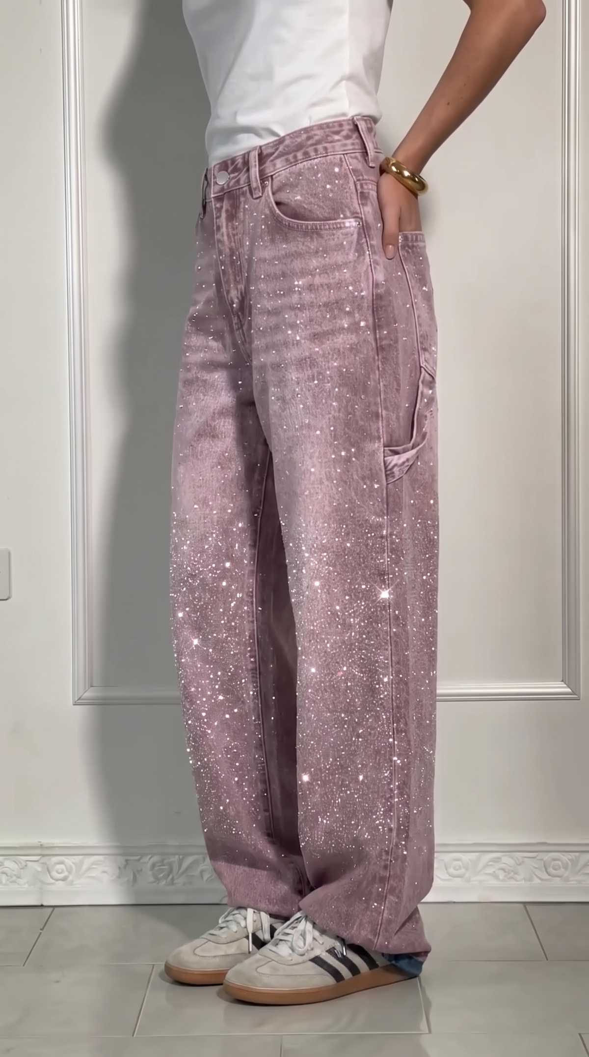 PINKLIZZIE | High-Shine Wide-Leg Straight Jeans