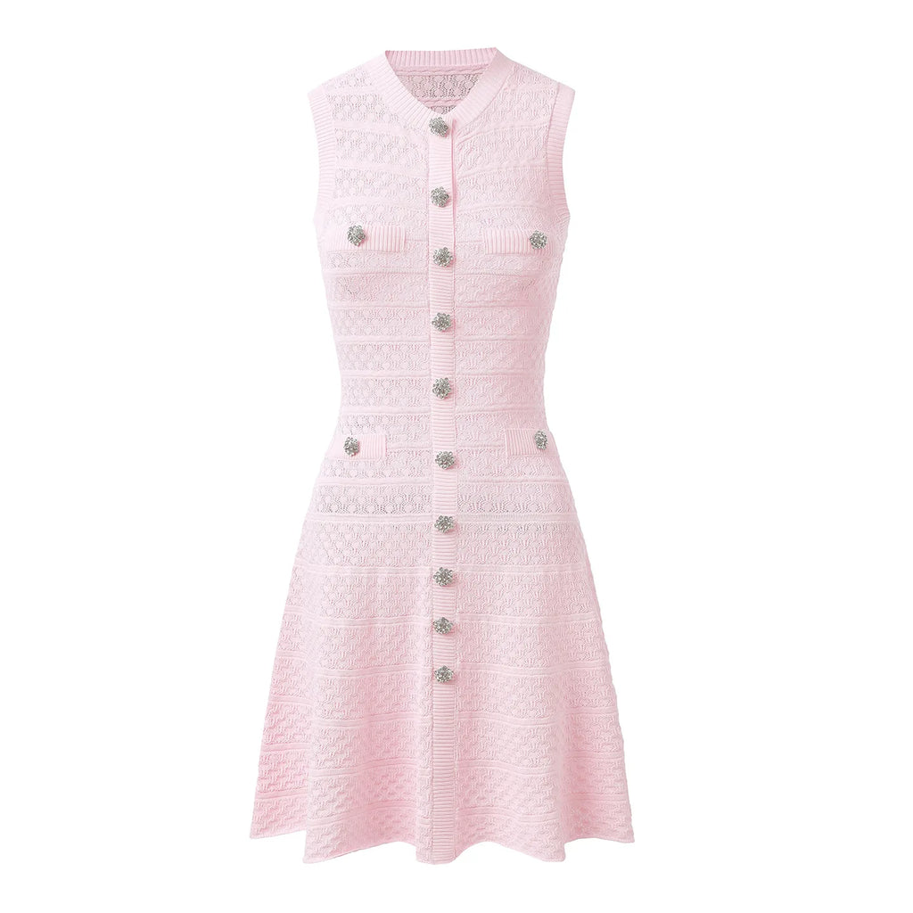 Colette Diamanté A-Line Knit Dress