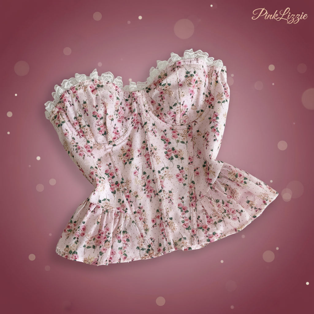 Floral Lace Corset Bustier