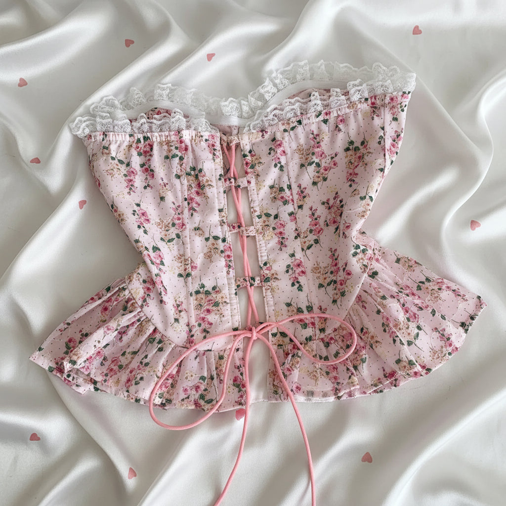 Floral Lace Corset Bustier