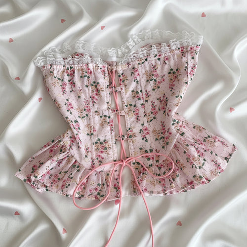 Floral Lace Corset Bustier