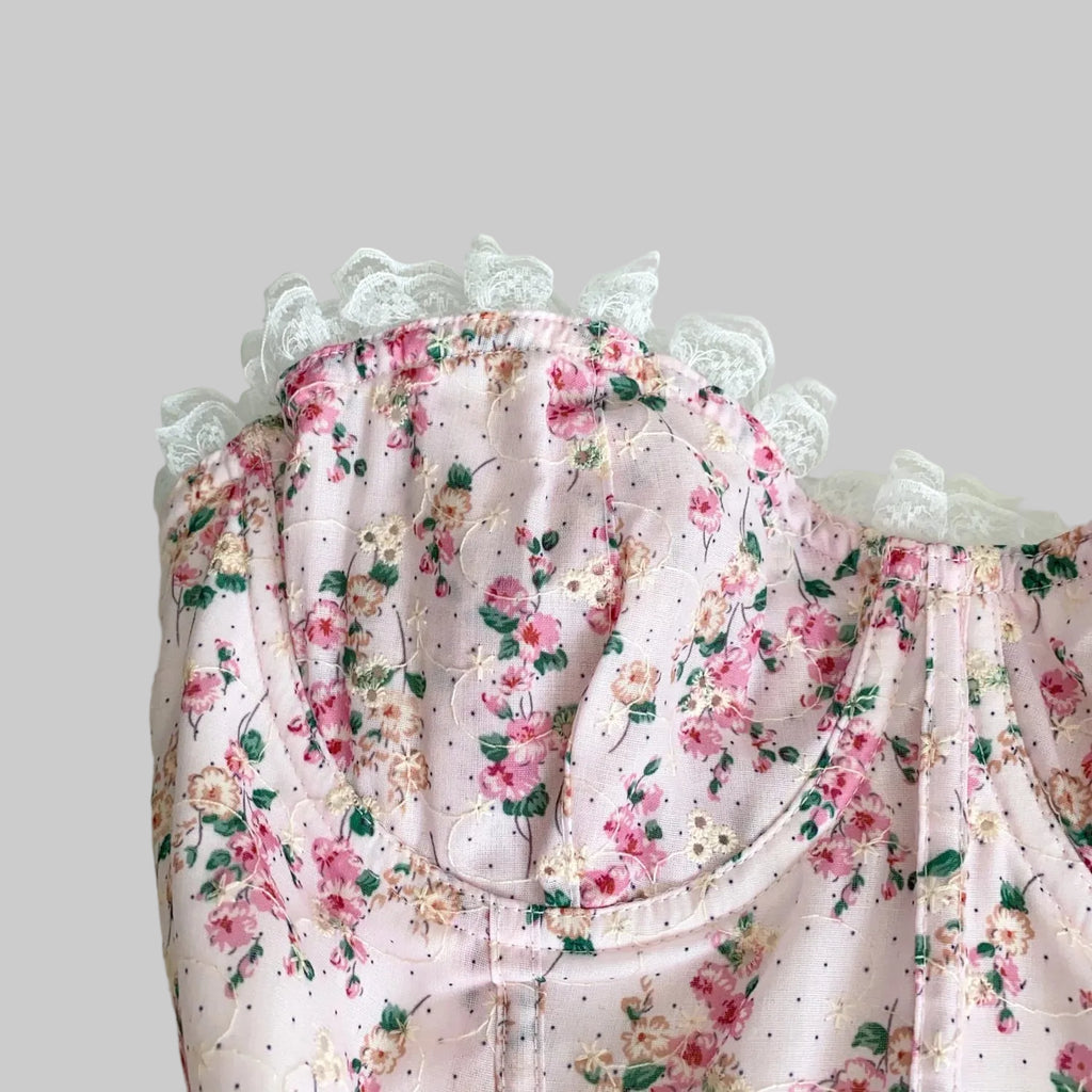Floral Lace Corset Bustier