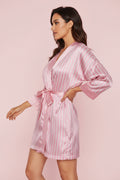 Pink Stripe Lace Pyjama Set