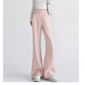 High-Waist Pink Wide-Leg Sweatpant