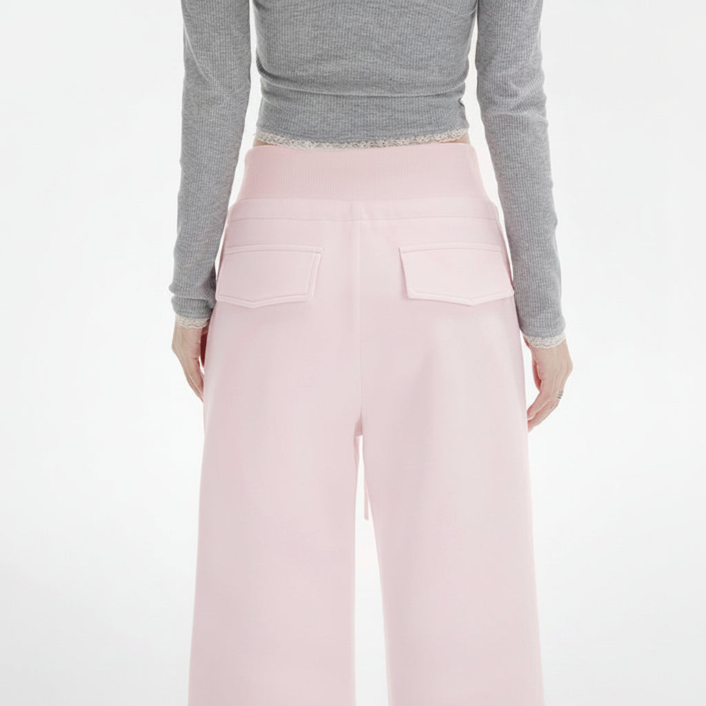 Fleece-Lined Retro Wide-Leg Trouser