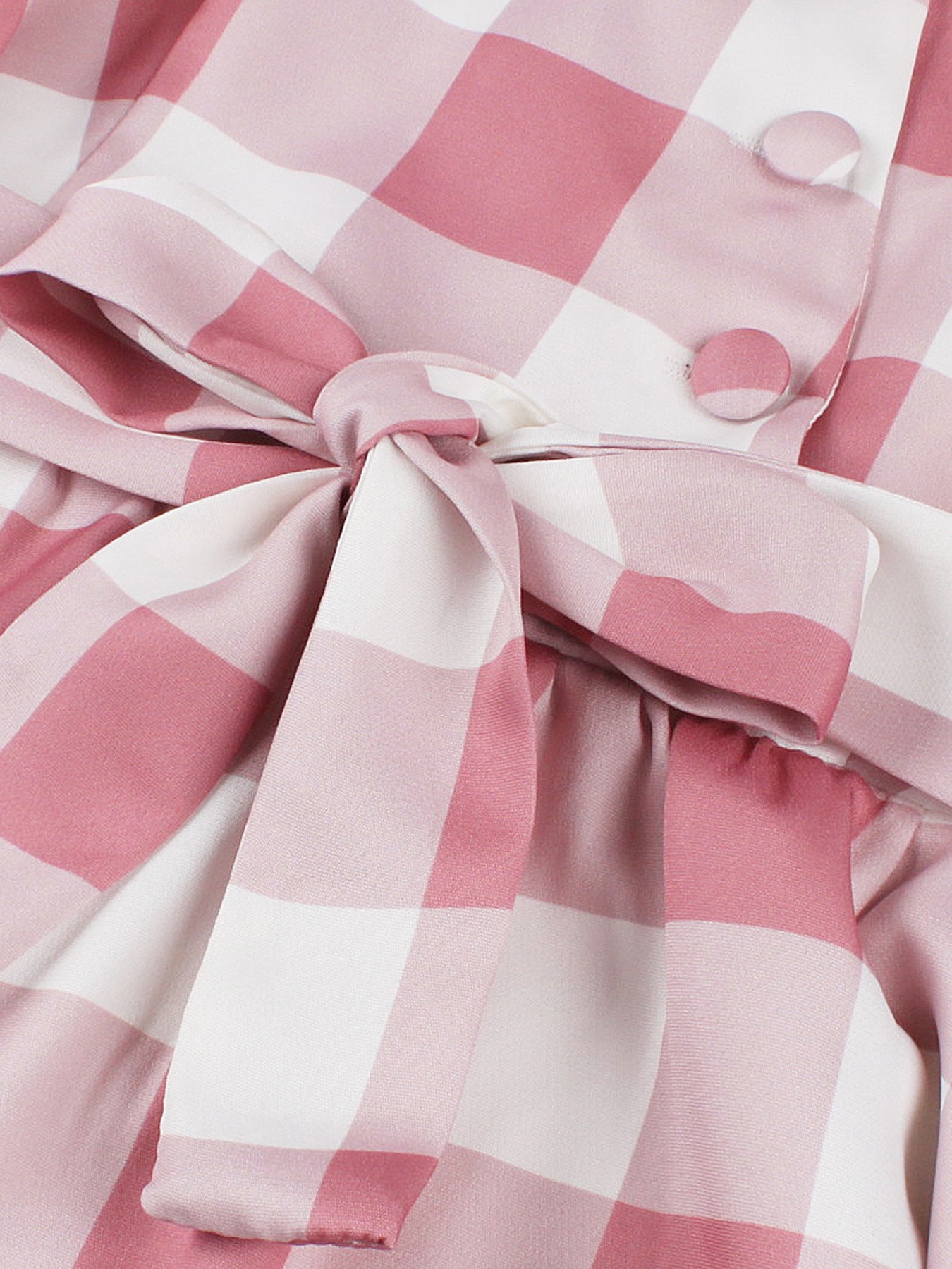 Pink Plaid Strap Midi Dress