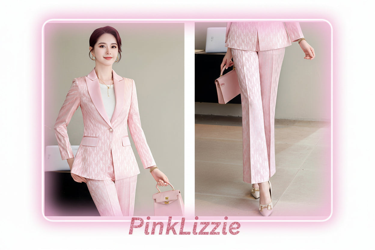 Pink Wide-Leg Trouser Suit