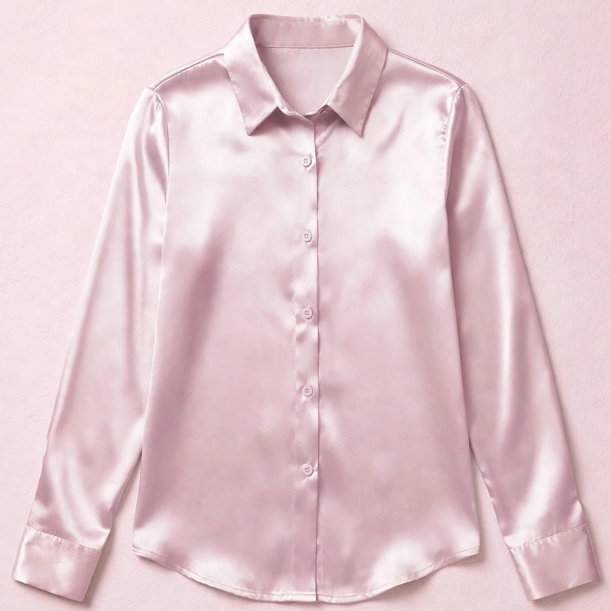 PINKLIZZIE | Satin Button-Front Shirt