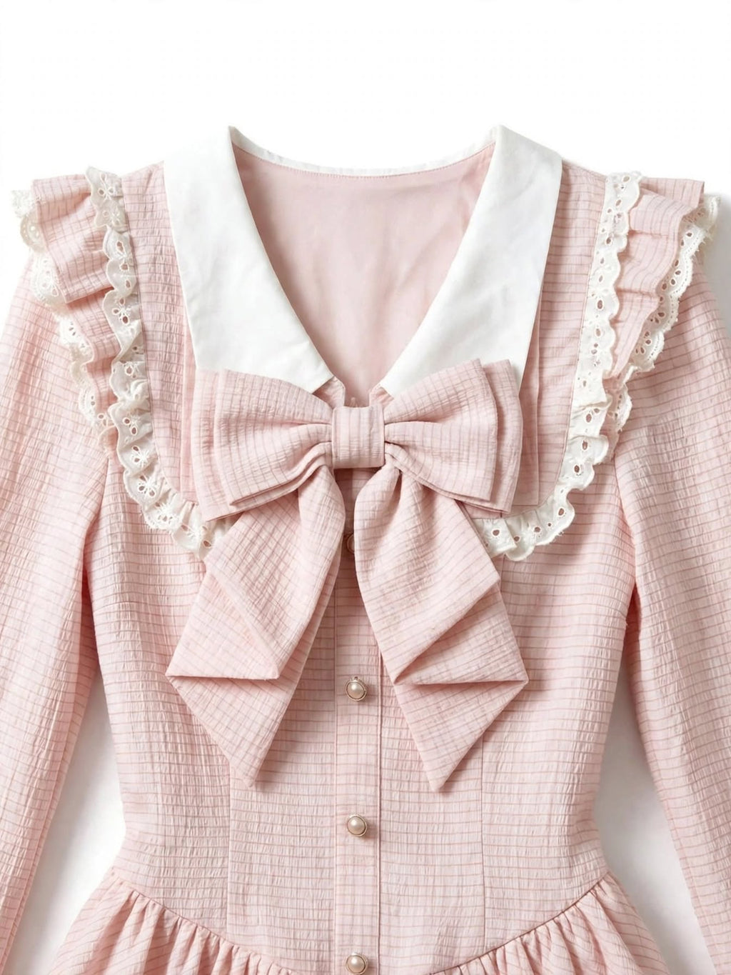 PINKLIZZIE | Lace Bow A-Line Mini Dress