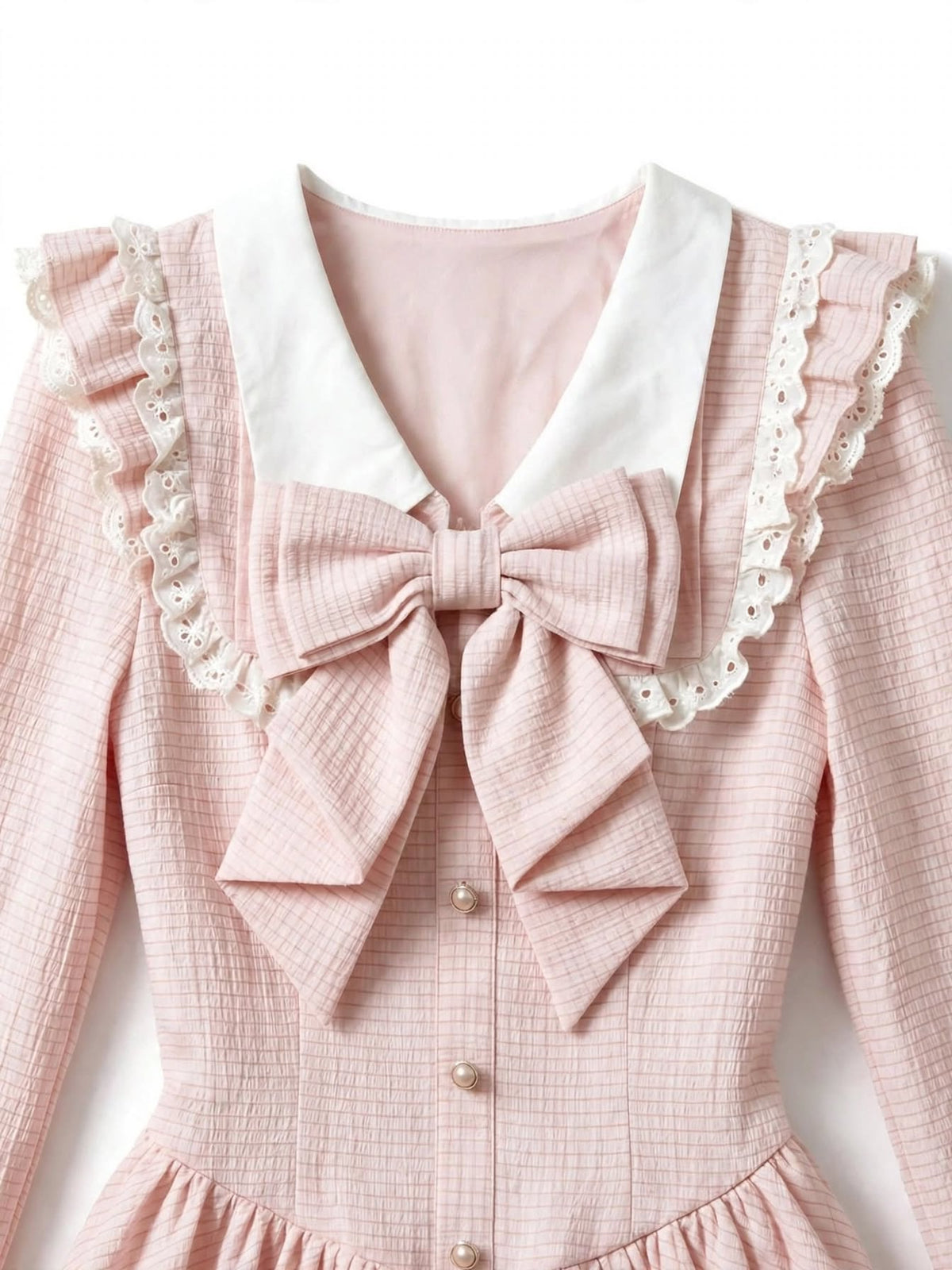 PINKLIZZIE | Lace Bow A-Line Mini Dress