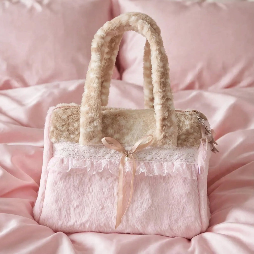 PINKLIZZIE | Plush Bow Shoulder Bag