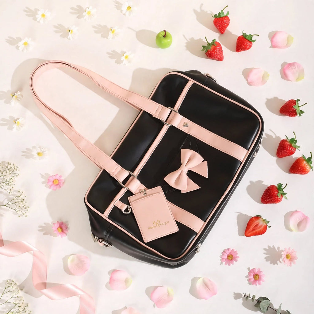 PINKLIZZIE | Soft PU Bow Shoulder Tote Bag