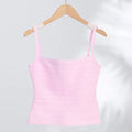 Slash-Neck Pleated Knit Crop Top