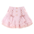 PINKLIZZIE | Lace Trim High-Waist Mini Skirt