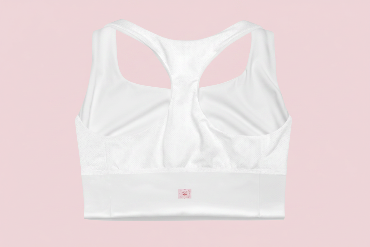 Longline Sports Bra for Women with French Bulldog print| Cute Activewear by PinkLizzie