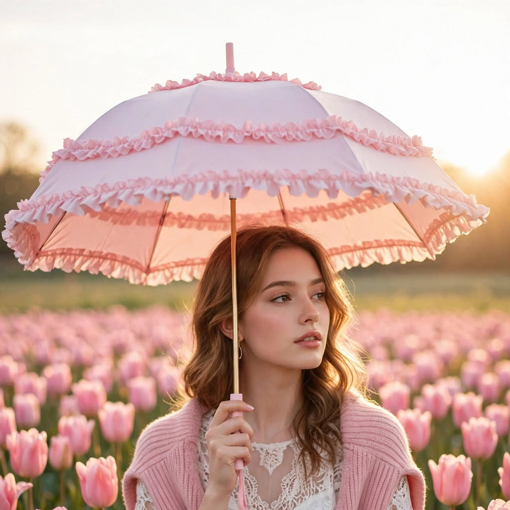 PINKLIZZIE | Vintage Lace Foldable Umbrella