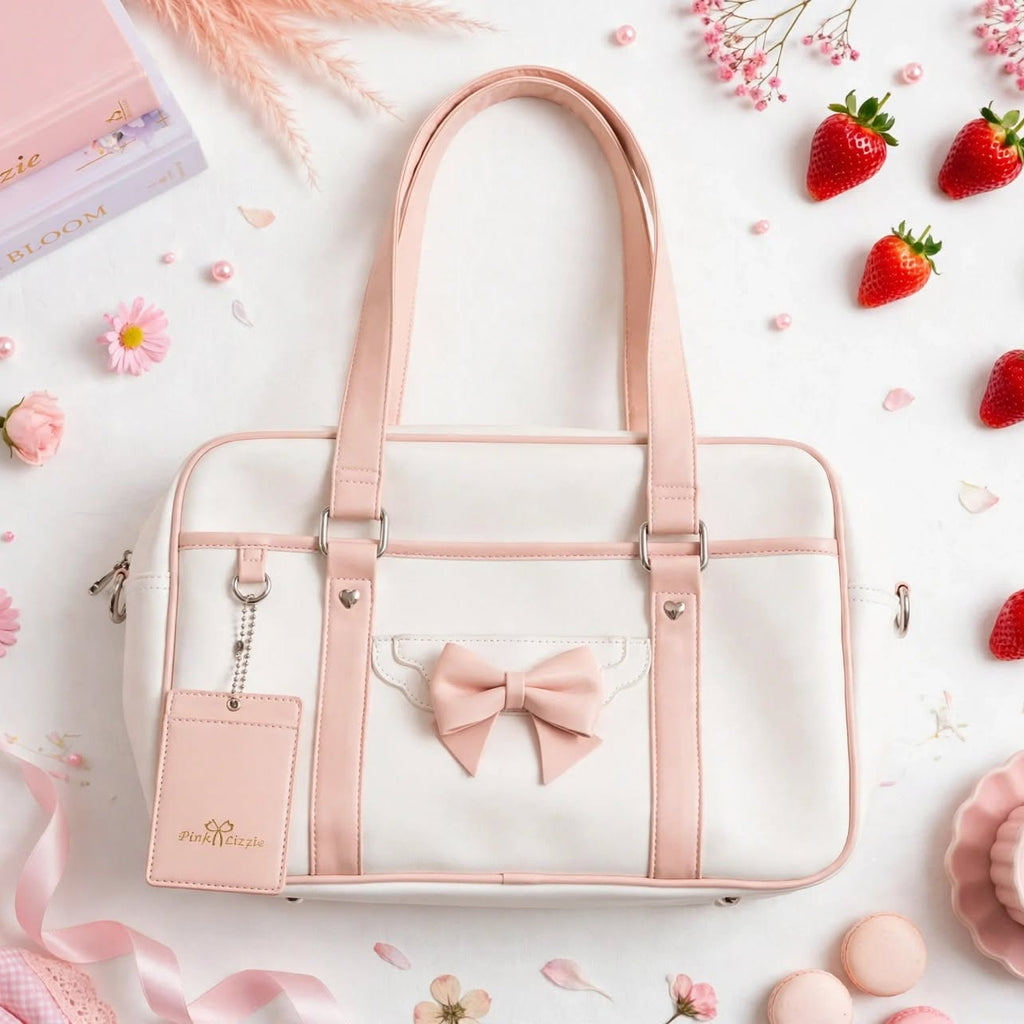 PINKLIZZIE | Soft PU Bow Shoulder Tote Bag