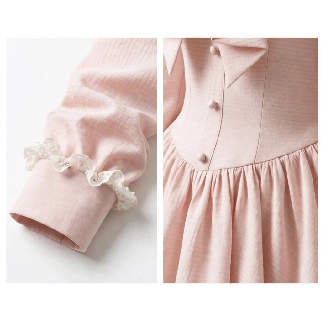 PINKLIZZIE | Lace Bow A-Line Mini Dress
