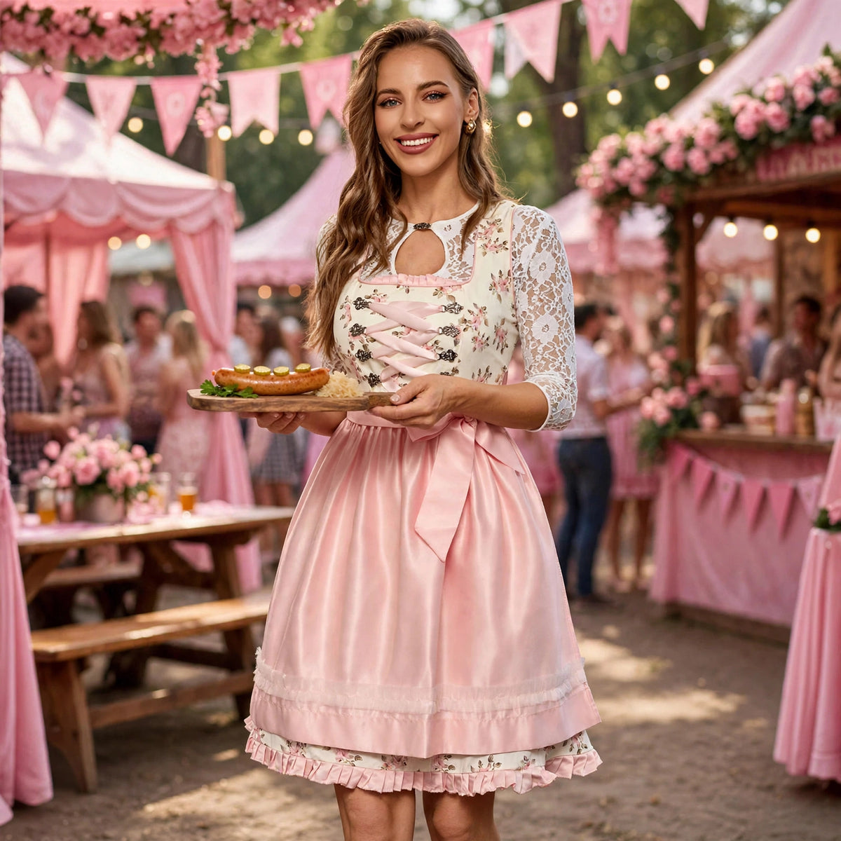 PINKLIZZIE | Lace-Up Corset Festival Mini Dress
