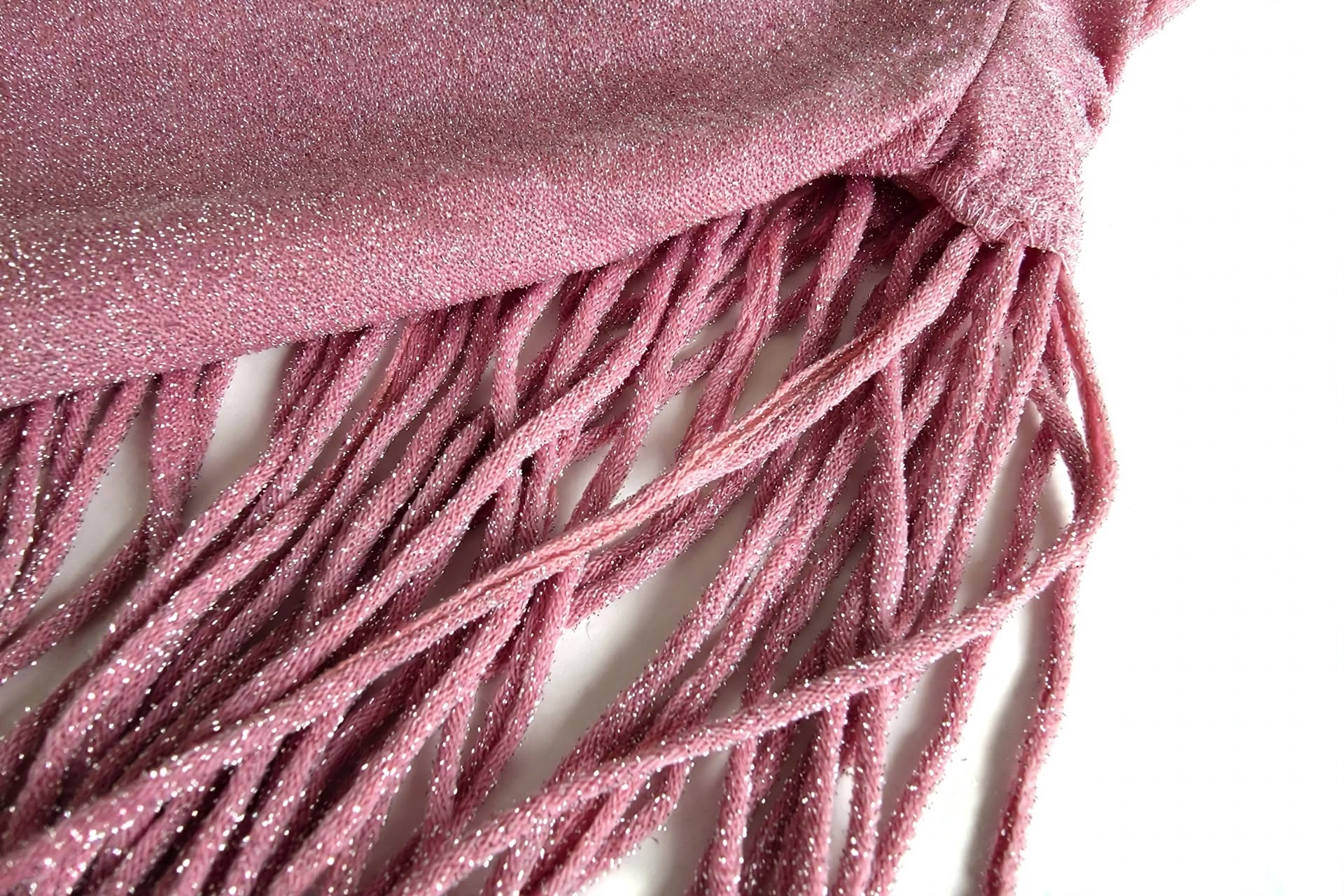 PINKLIZZIE | Sequin Fringe Long-Sleeve Bodycon Dress