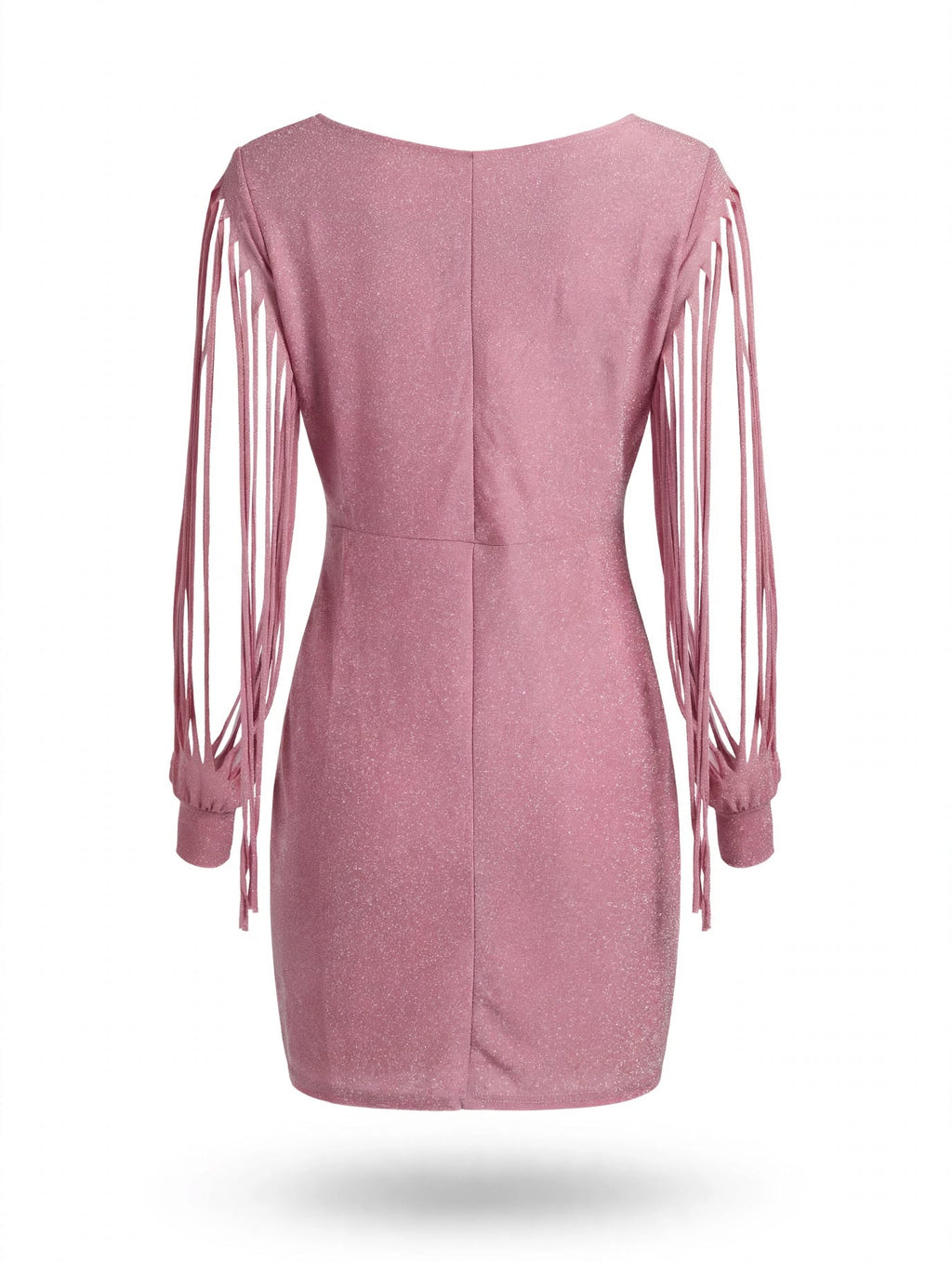 PINKLIZZIE | Sequin Fringe Long-Sleeve Bodycon Dress