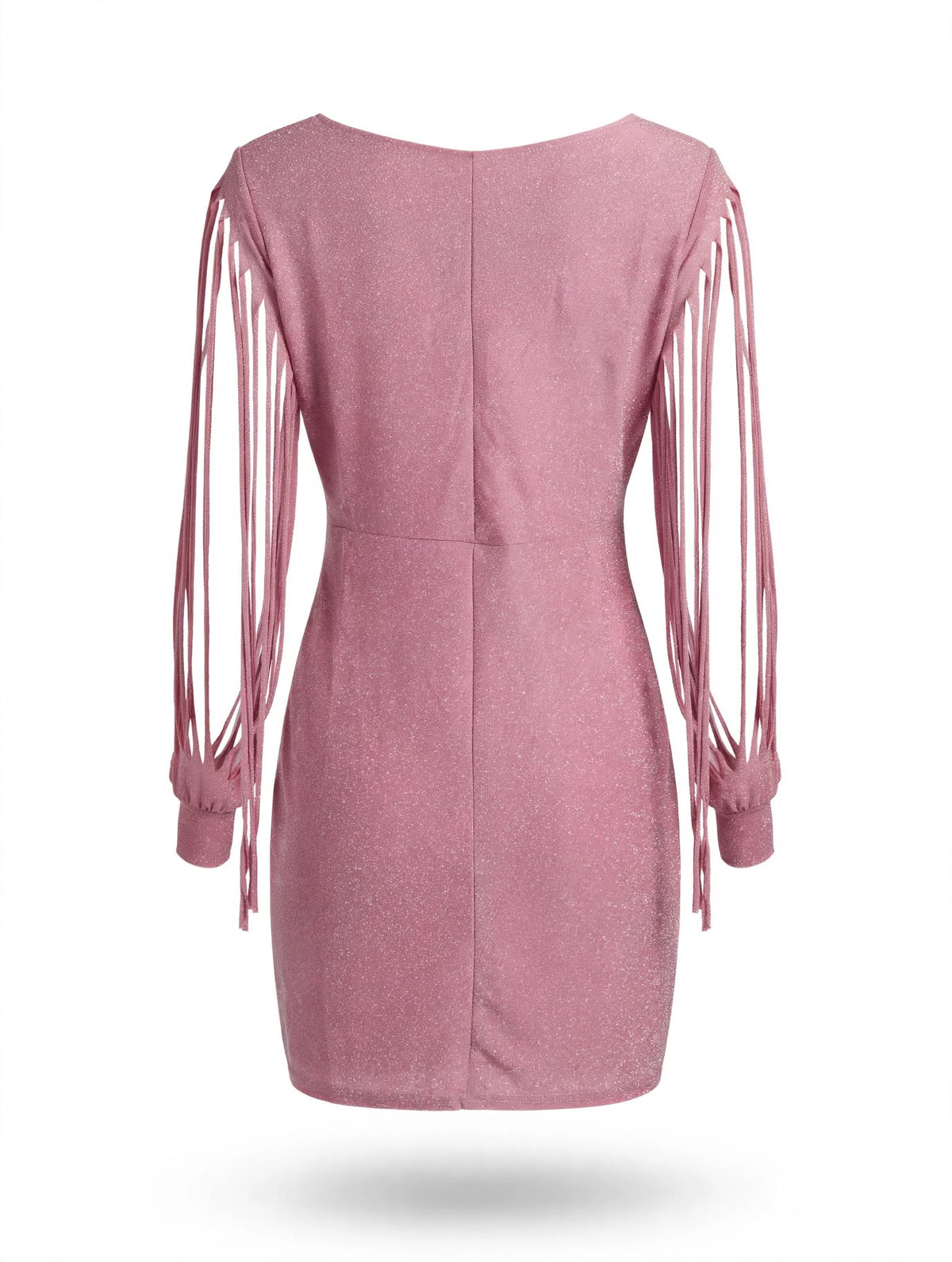 PINKLIZZIE | Sequin Fringe Long-Sleeve Bodycon Dress