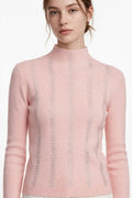 PINKLIZZIE | Rhinestone Sparkle Turtleneck Jumper