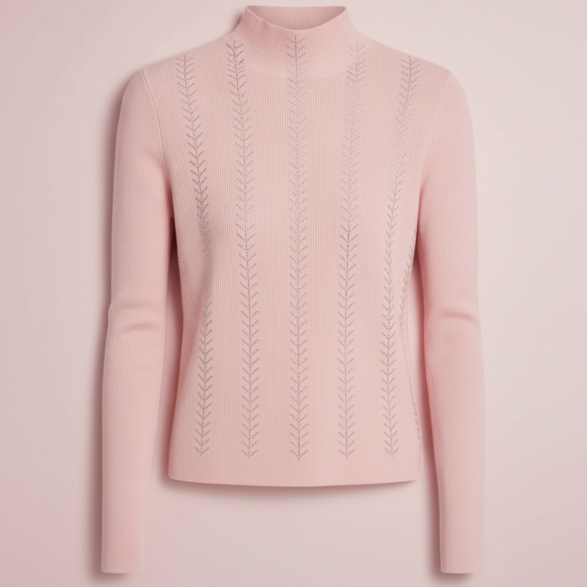PINKLIZZIE | Rhinestone Sparkle Turtleneck Jumper