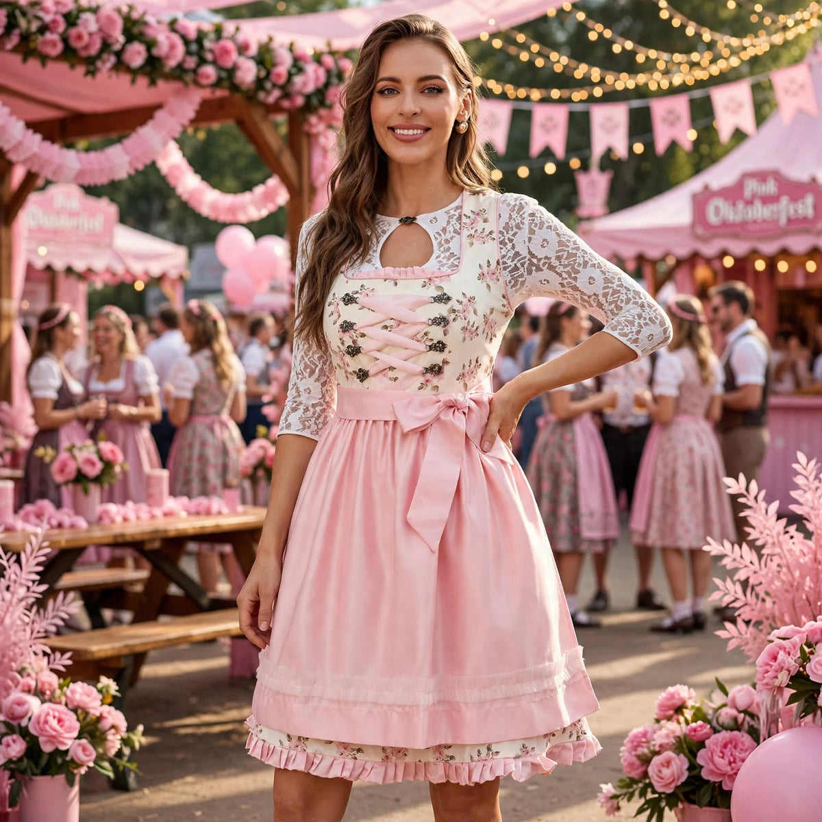 PINKLIZZIE | Lace-Up Corset Festival Mini Dress